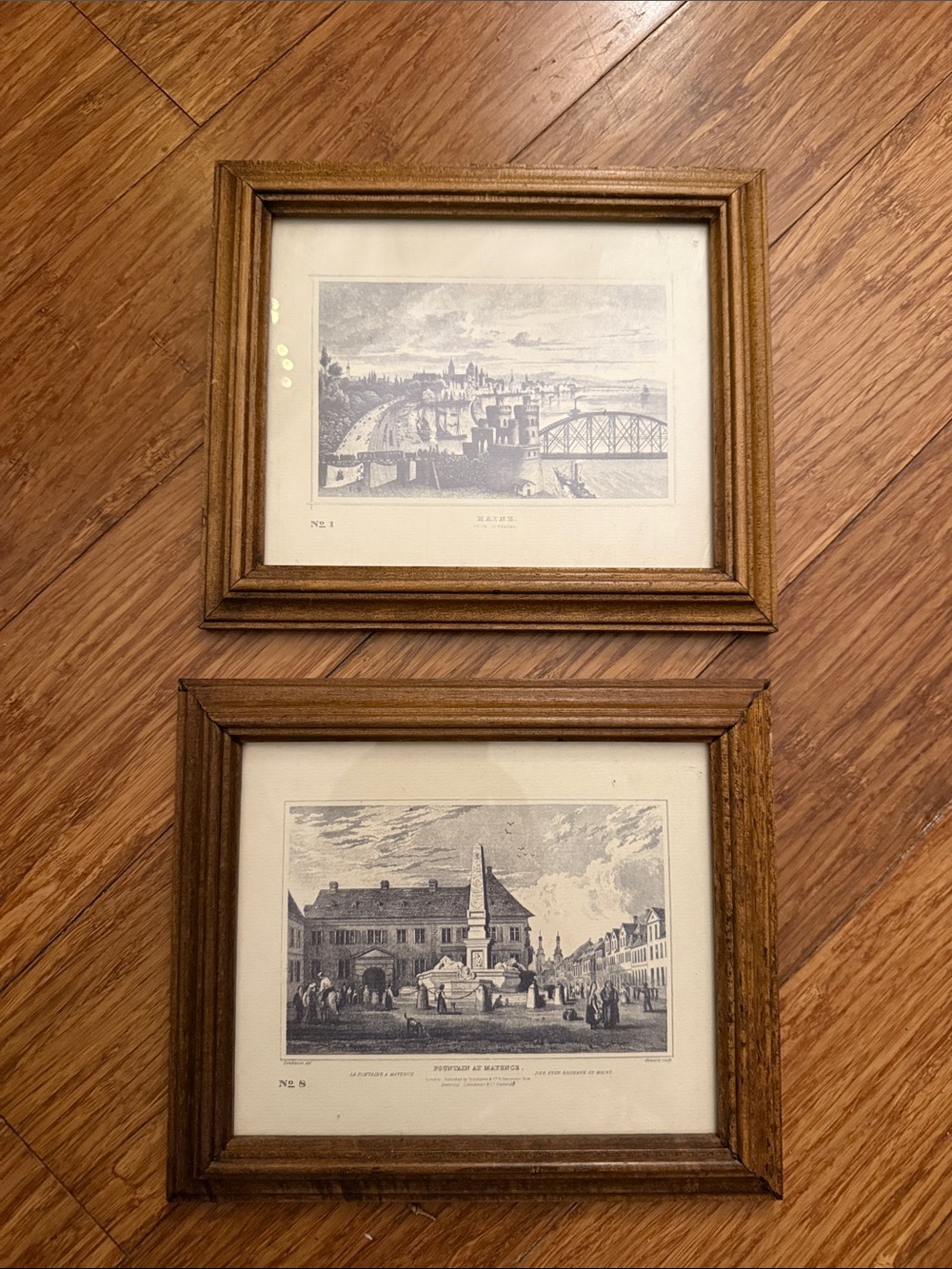 Wood Frame Vintage-Style Black & White City Prints - Unbranded